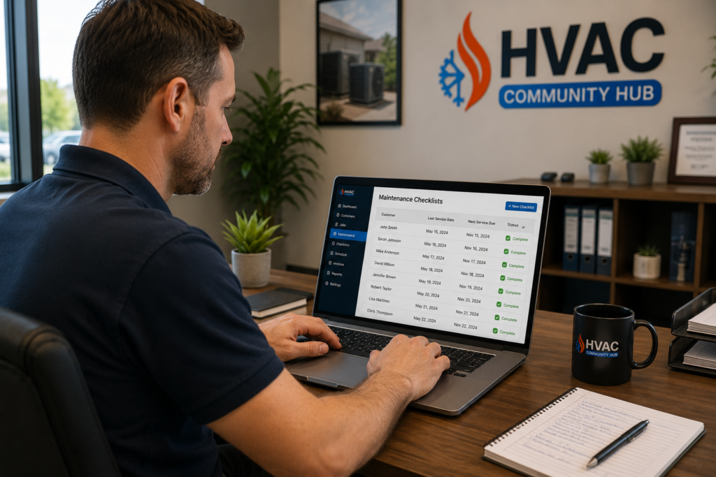 HVAC maintenance checklist CRM