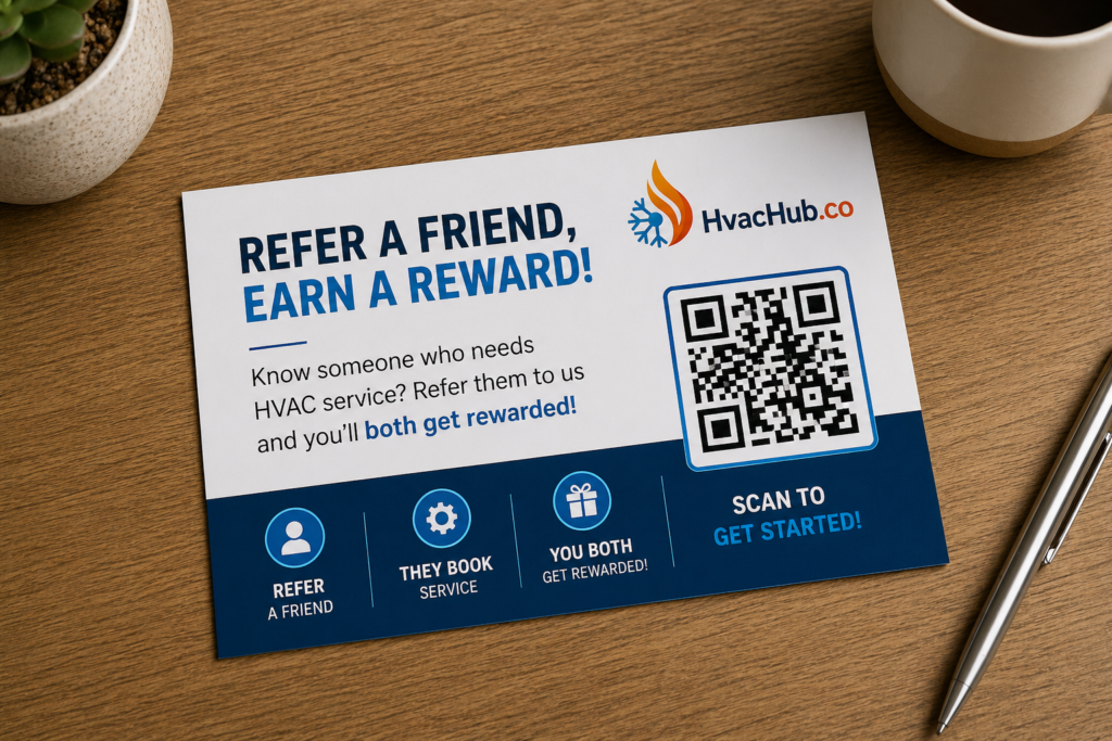 HVAC referral program reward card