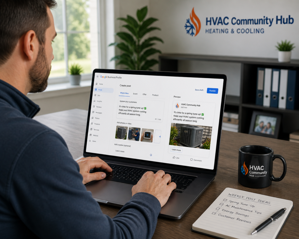 HVAC Google Maps weekly posts