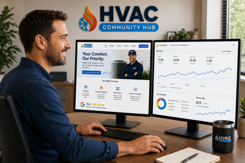 HVAC website design elements