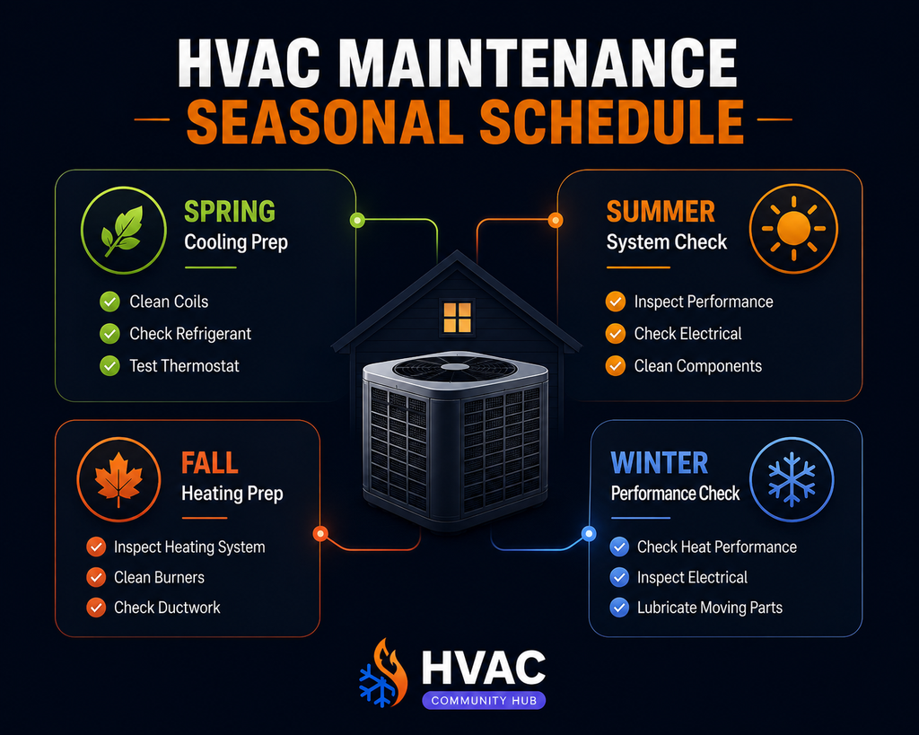 HVAC maintenance plans seasonal service calendar