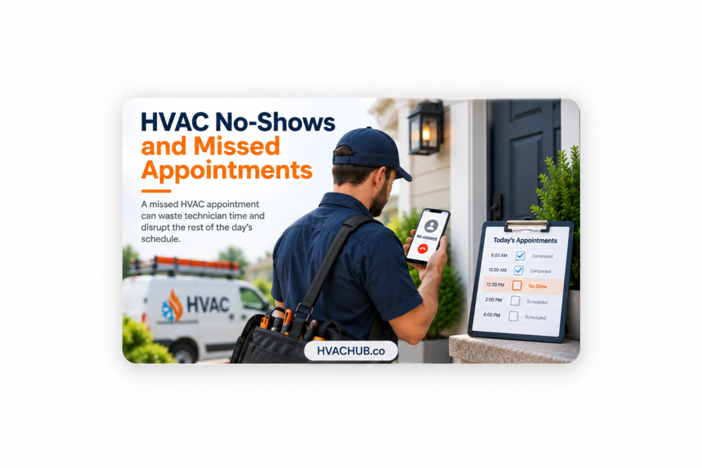 HVAC no-shows causing missed appointments and lost technician time
